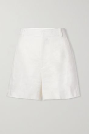 Chlo&eacute; Shorts In Lino - Bianco
