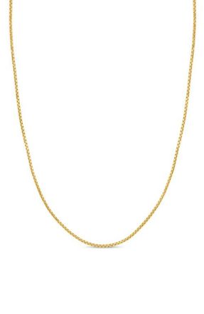 Bony Levy Mens 14K Rounded Box Chain Necklace in 14K Yellow Gold at Nordstrom, Size 22