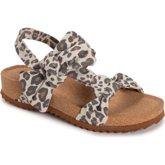 Muk Luks Womens Pansy Sandal in Cream Leopard at Nordstrom, Size 10