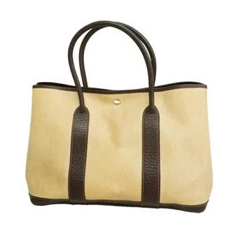 Herm&egrave;s Brown Toile H Tote Bag (Pre-Owned)