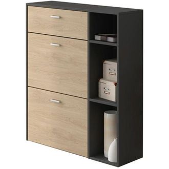 Skraut Home Zapatero Wind Gris Antracita - Puccini 90cm (ancho) X 101,5cm (alto)