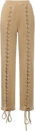 Rotate Straight Broeken - Dames - Straight fit broeken - Beige - M - Katoen - Broeken
