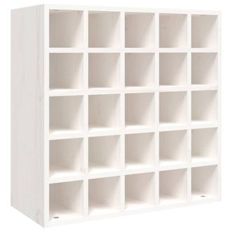Berkfield Home Wine Cabinet White 56x25x56 cm Solid Wood Pine | Size: 56 x 25 x 56 cm