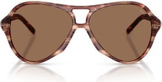 Diesel 57mm Pilot Sunglasses in Striated Brown /Dark Brown at Nordstrom