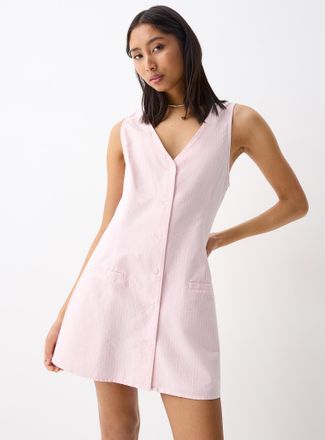 Twik Womens V-neck oxford shirtdress