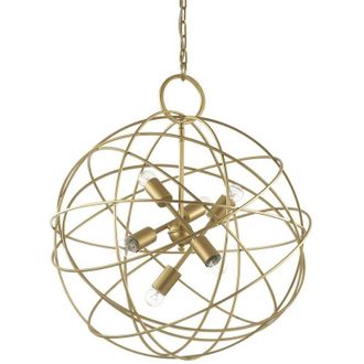 Ideal Lux Ideal Lux Konse - Colgante De Techo Esf&eacute;rico De 6 Luces Dorado