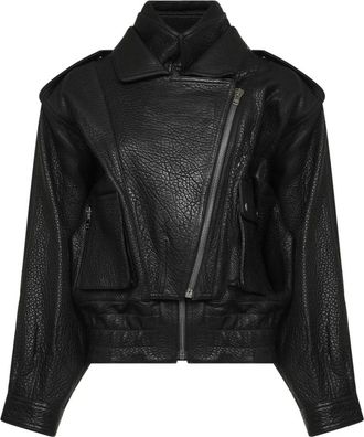 Isabel Marant Dames, Jassen, Zwart, Maat: XS Leer