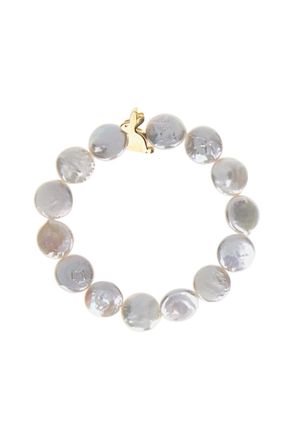 Aliita Rabbit Pearl 9K Gold Flat Pearl Bracelet
