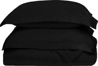 Superior 300-Thread Count Breathable Egyptian Cotton Luxurious Solid Duvet Cover Set