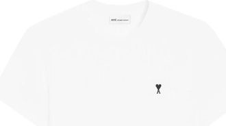 Ami T-shirt met ronde hals - Dames - T-shirts - Wit - L - Katoen - Tops