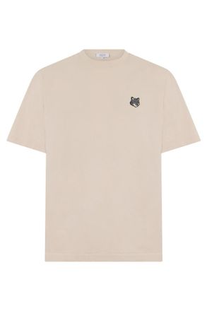 Maison Kitsun&eacute; Beige Crew Neck T-Shirt
