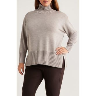 Eileen Fisher Square Armhole Turtleneck Sweater in Dove at Nordstrom Rack, Size 1 X