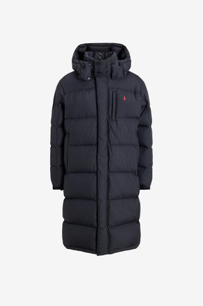 Polo Ralph Lauren Lange Daunenjacke mit Stehkragen Pony