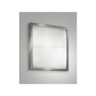 Fabas Luce Fabas Luce - osaka plafoniera bianca/nichel satinato L.30x30 in metallo e vetro 2 luci attacco E27
