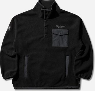 Neighborhood Men s Fleece Stand Collar Pullover Black