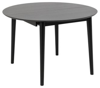 Mathi Design Mesa redonda extensible de roble negro D115