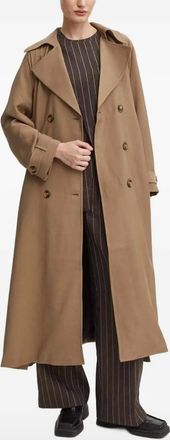 Bruuns Bazaar Trench doppiopetto con cintura - Marrone