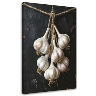Feeby Cuadro En Lienzo, Ajos Colgantes Verduras, 80x120