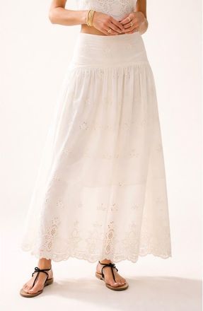 Bishop + Young Sorrento Maxi Skirt in Embroidered Stripe at Nordstrom, Size Medium