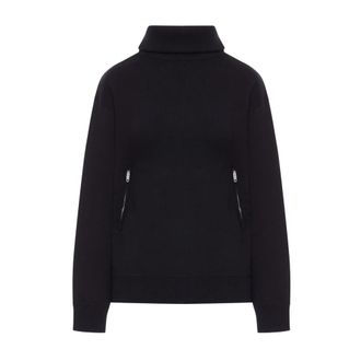 Balenciaga Trui met de voorkant naar achteren - Dames - Coltruien - Zwart - S - Katoen - Truien & Vesten