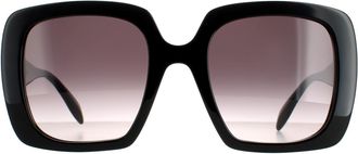 Alexander McQueen Square Black Grey Gradient AM0378S