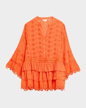 Ramy Brook Roxanne Eyelet Mini Sun Dress