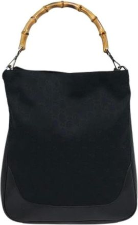Gucci Pre-owned Shoulder Bags, female, Black, Size: ONE SIZE Pre-owned Bamboo shoulder bag