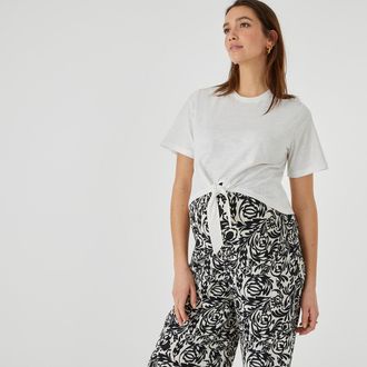 La Redoute Collections T-shirt voor zwangerschap met ronde hals, te strikken