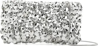 SIMKHAI Reese beaded chain-strap clutch bag - women - Acrylonitrile Butadiene Styrene (ABS)/Polyester - One Size - Silver