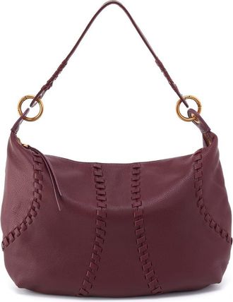 Hobo Opal Leather Shoulder Bag in Mulberry Glaze at Nordstrom