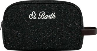 MC2 Saint Barth Westwood Cosmetic Bag - Heren - Toilettassen - Zwart - ONE Size - Wol - Tassen