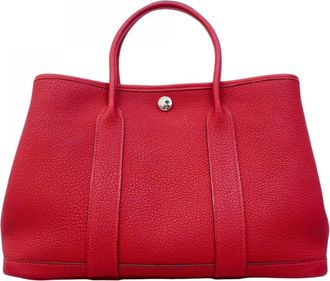 Herm&egrave;s Silver Country Leather Tote Bag (Pre-Owned)