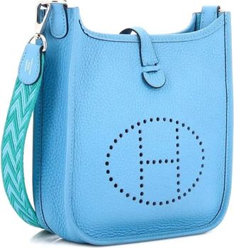 Herm&egrave;s Evelyne Bag Gen III Clemence TPM crossbody bag - Blauw