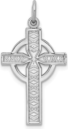 Diamond2Deal 14k White Gold Celtic Cross Charm