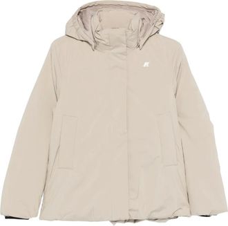 K-Way hooded padded jacket - Neutrals