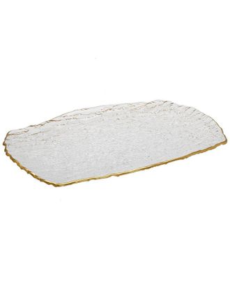 Alice Pazkus Glass Oblong Serving Tray