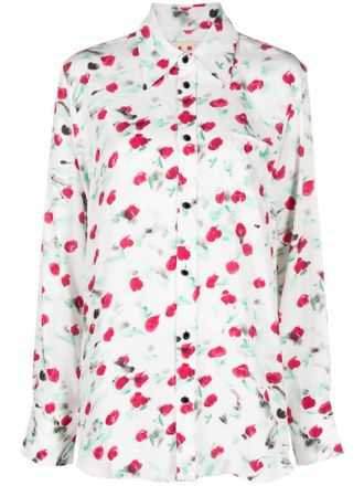Marni Blouse met bloemenprint - Wit