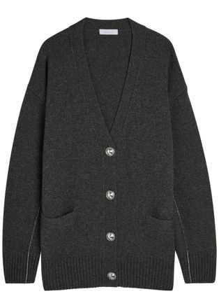 Paco Rabanne Wool-cashmere Cardigan - Grey - S (UK8-10 / S)