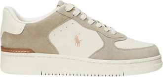 Polo Ralph Lauren Masters Court Sneakers - Heren - Sneakers - Beige - 45 EU - Leer - Schoenen