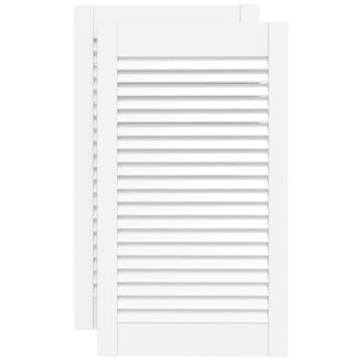 vidaXL Ante A Lamelle 2 Pz Bianche 69x39,4 Cm In Legno Di Pino - Vidaxl