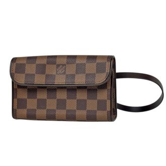 Louis Vuitton Brown Damier Canvas Pochette Sling Bag (Pre-Owned)