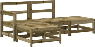 vidaXL 4 Piece Garden Lounge Set Impregnated Wood Pine vidaXL