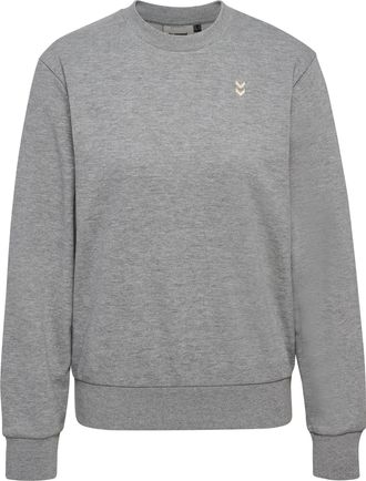 Hummel Sweatshirt HUMMEL HMLPULSE W SWEAT CREWNECK, Damen, Gr. XS, grau (grau melange), Obermaterial: 60% Baumwolle, 40% Polyester, normal, Rundhals, Sweatsh