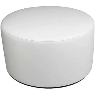 Dmora Dmora - Puf Anacapri, Sill&oacute;n Multiusos, Puf, Puf Reposapi&eacute;s, Made In Italy, 79x79 H42 Cm, Blanco