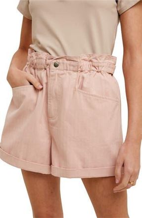 Wishlist Paperbag Waist Twill Shorts in Rose at Nordstrom Rack, Size Medium