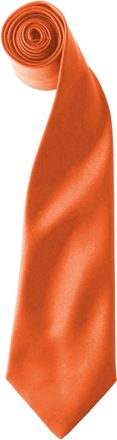 Premier Kleuren Heren Satin Clip Tie (Pakket van 2) (Oranje)