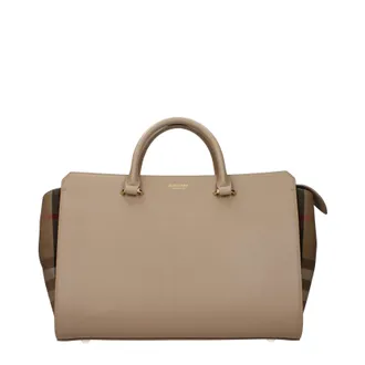 Burberry Borse Burberry Banwell Donna Pelle Beige E Castagna