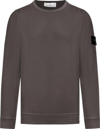 Stone Island compass logo long-sleeve sweatshirt - men - Cotton - L - Grey