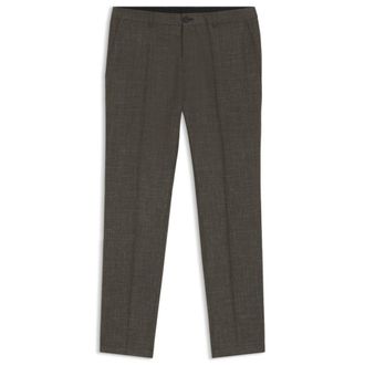 BOSS Slim-fit pants in virgin wool and linen