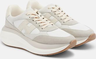 Hogan Zapatillas H696 de piel con ante